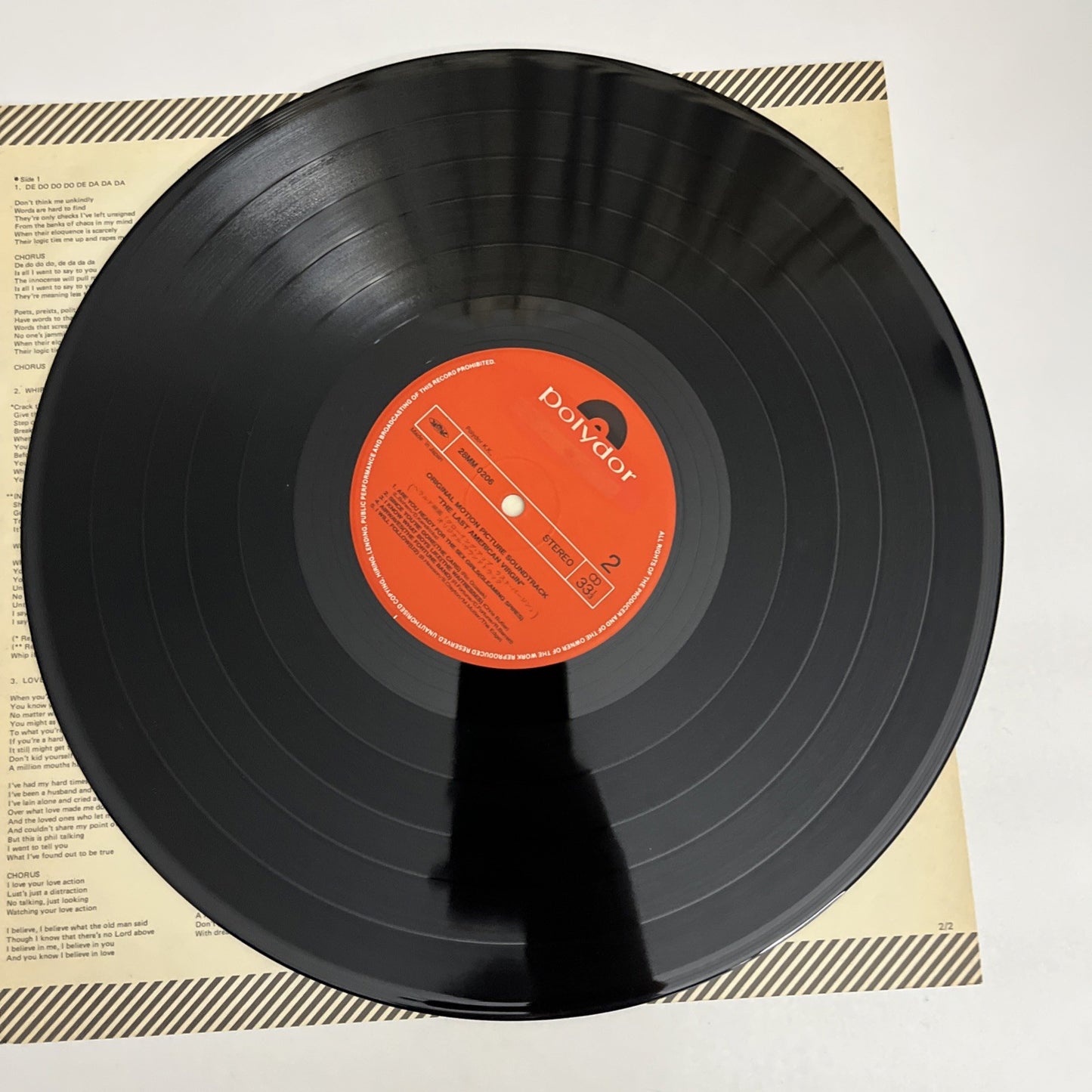 The Last American Virgin OST Film Soundtrack 1982 LP Vinyl Record 28MM 0206