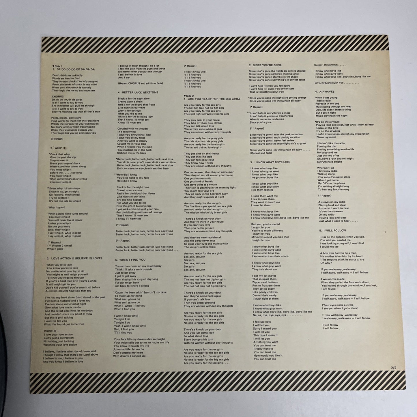 The Last American Virgin OST Film Soundtrack 1982 LP Vinyl Record 28MM 0206