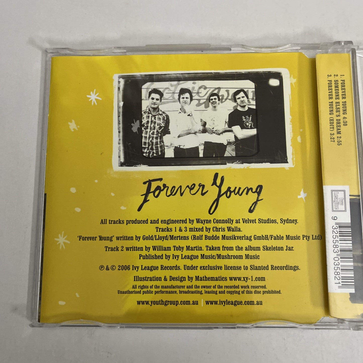 Youth Group – Forever Young (CD, 2006) Australia Single IVY041