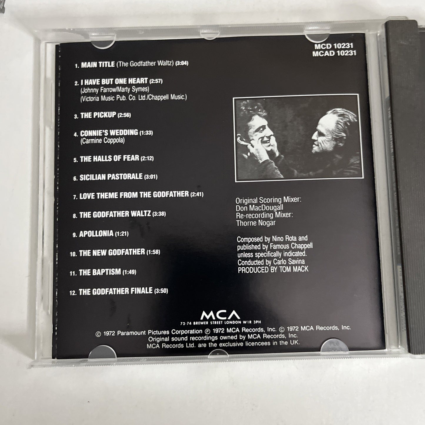 The Godfather (Original Motion Picture Soundtrack) (CD, 1991) MCD 10231