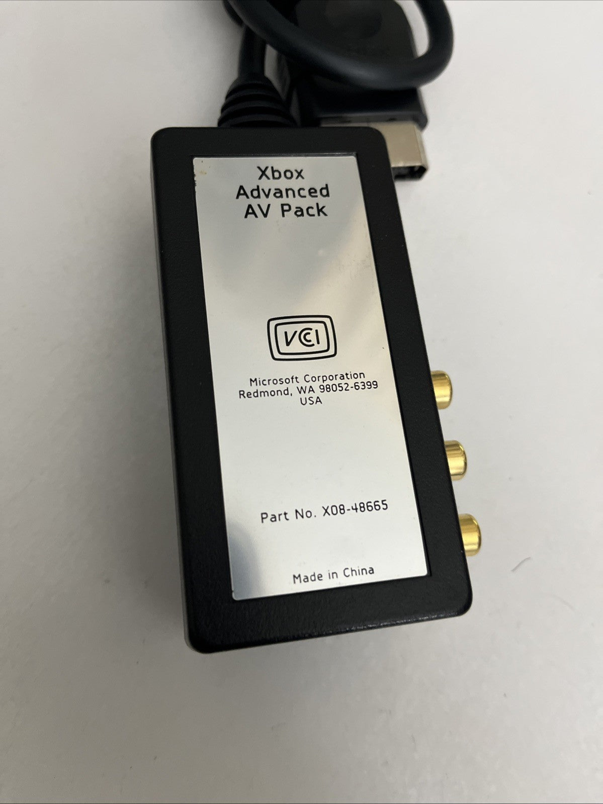 Genuine Microsoft XBOX Original Advanced AV Pack RCA S-Video Optical X08-48665