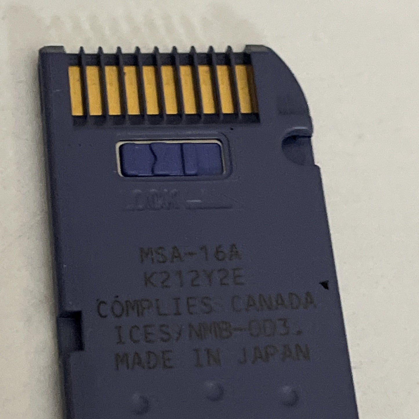 Genuine Sony 16MB Memory Stick MSA-16A