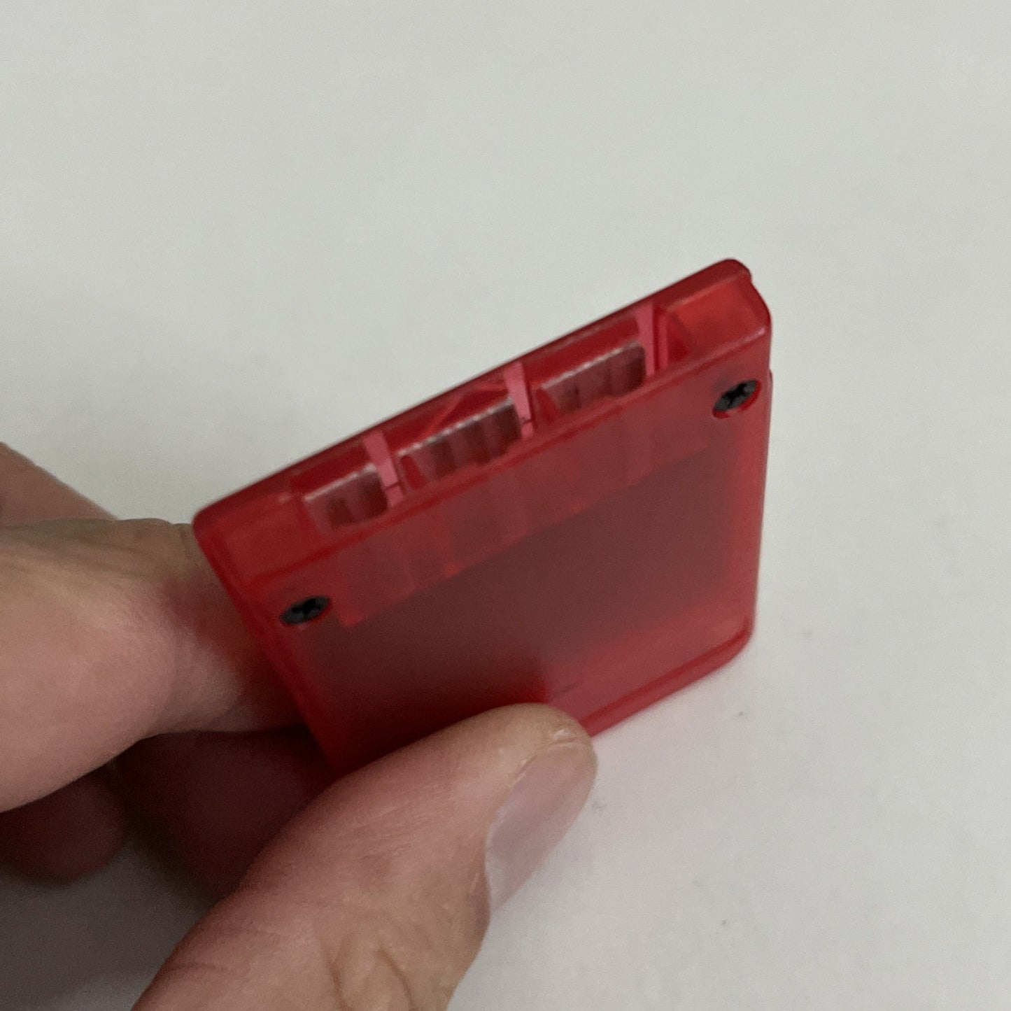 PS1 PlayStation Memory Card Transparent Red 1MB