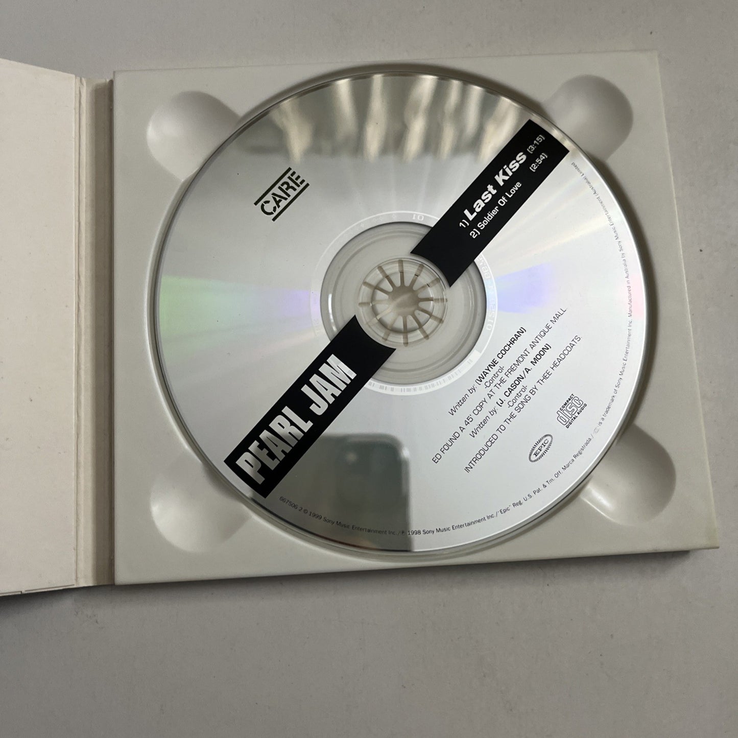 Pearl Jam – Last Kiss (CD, 1999) Australia Digipak 667506 2