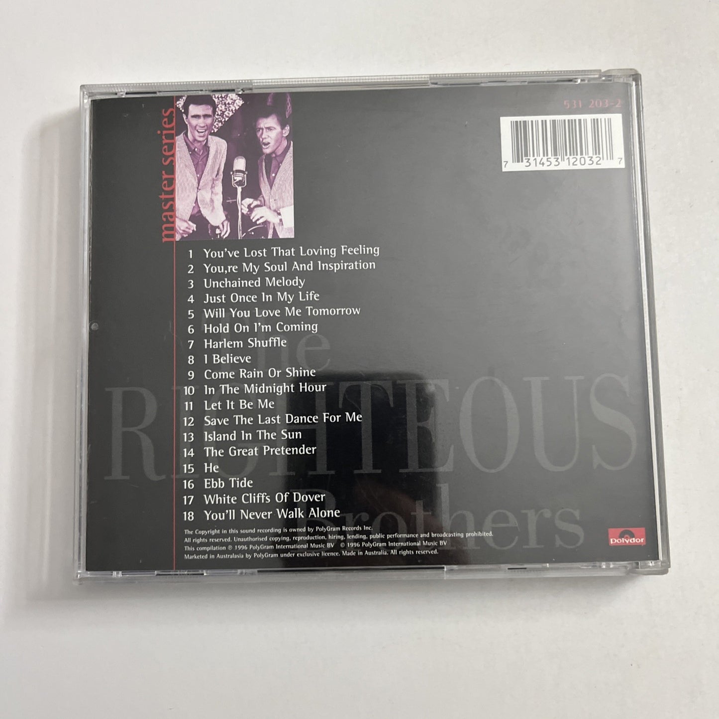 The Righteous Brothers – The Righteous Brothers (CD, 1996) Australasia 531 203-2