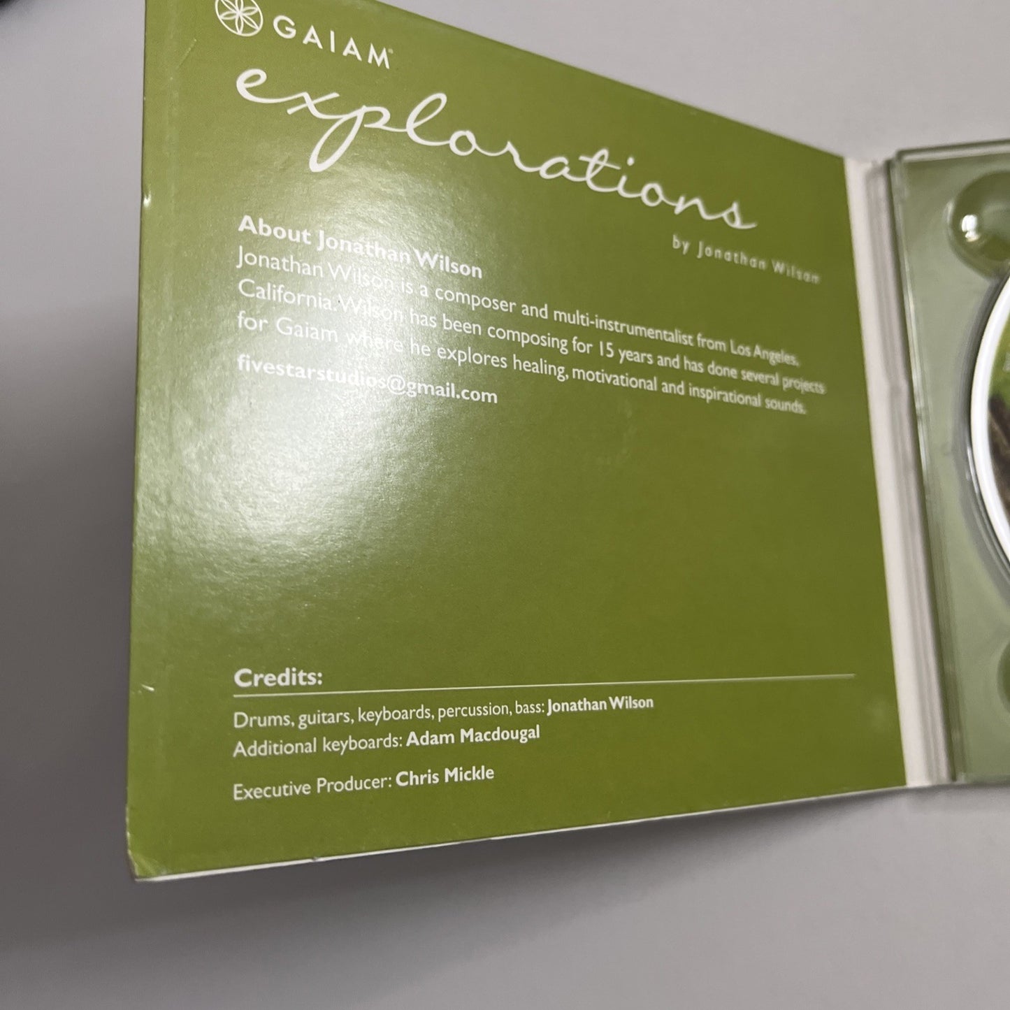 Jonathan Wilson – Explorations: Healing Melodies for Wholeness (CD,2008) Digipak