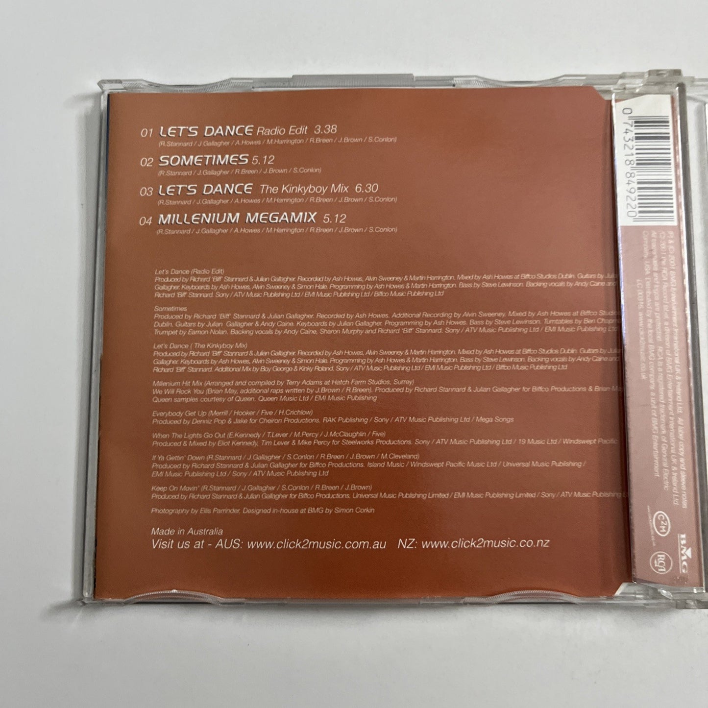 Five – Let's Dance (CD, 2001) Australia Single 74321884922