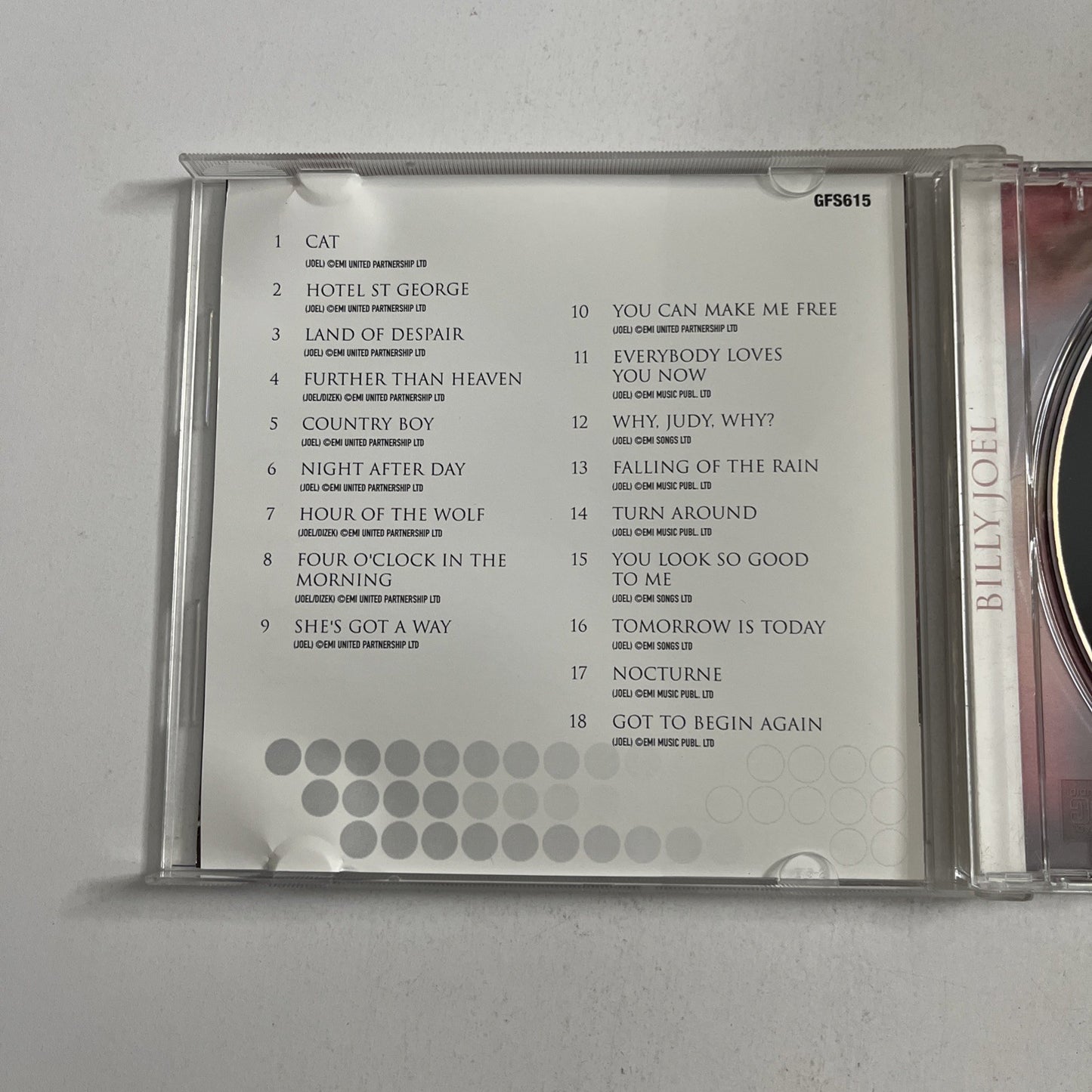 Billy Joel – Billy Joel Sings (CD, 2004) Europe GFS615