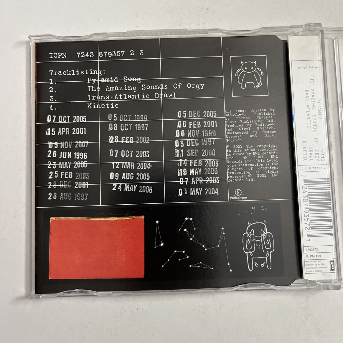 Radiohead – Pyramid Song (CD, 2001) Australia Single 8793572