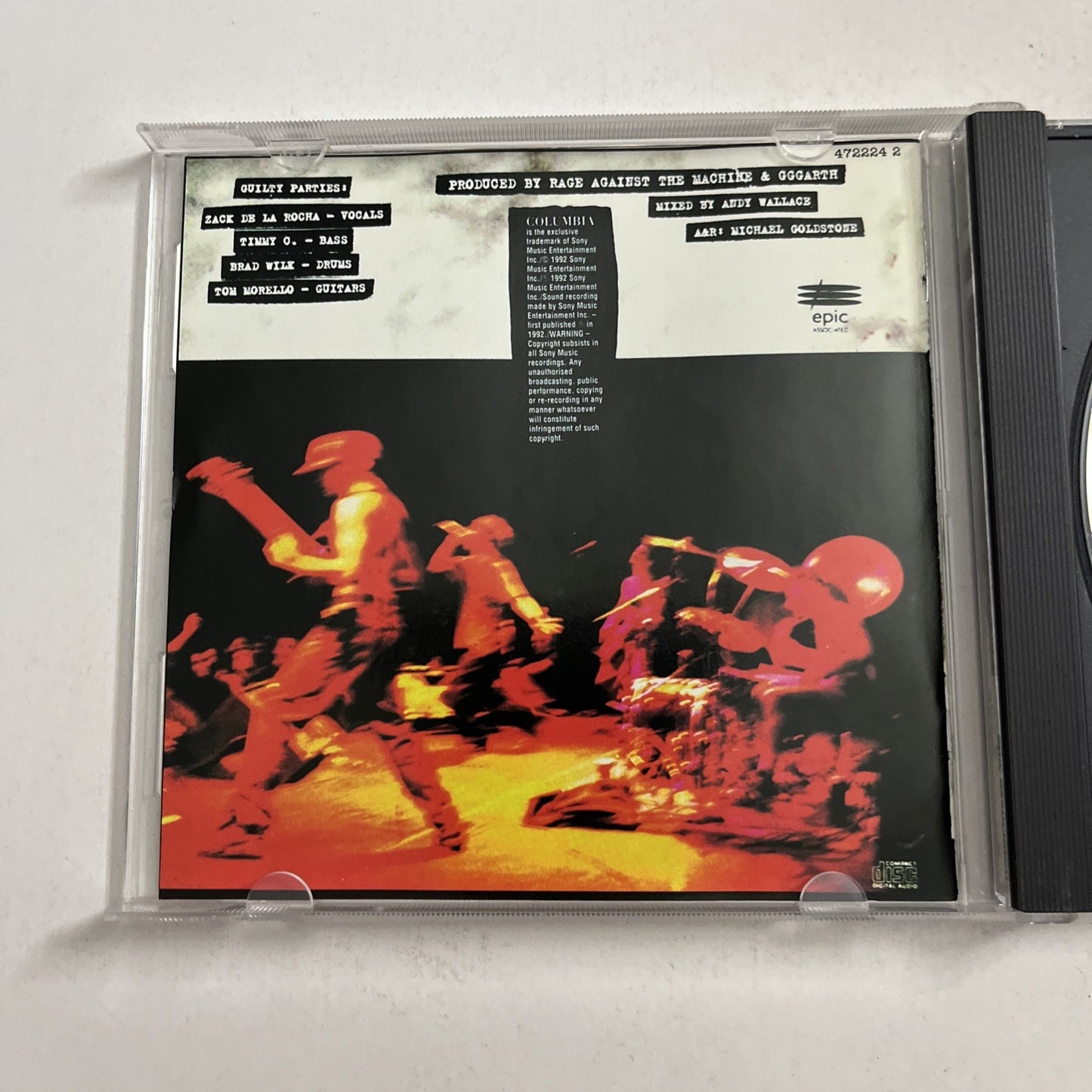 Rage Against The Machine – Rage Against The Machine (CD, 1993) Australia 2