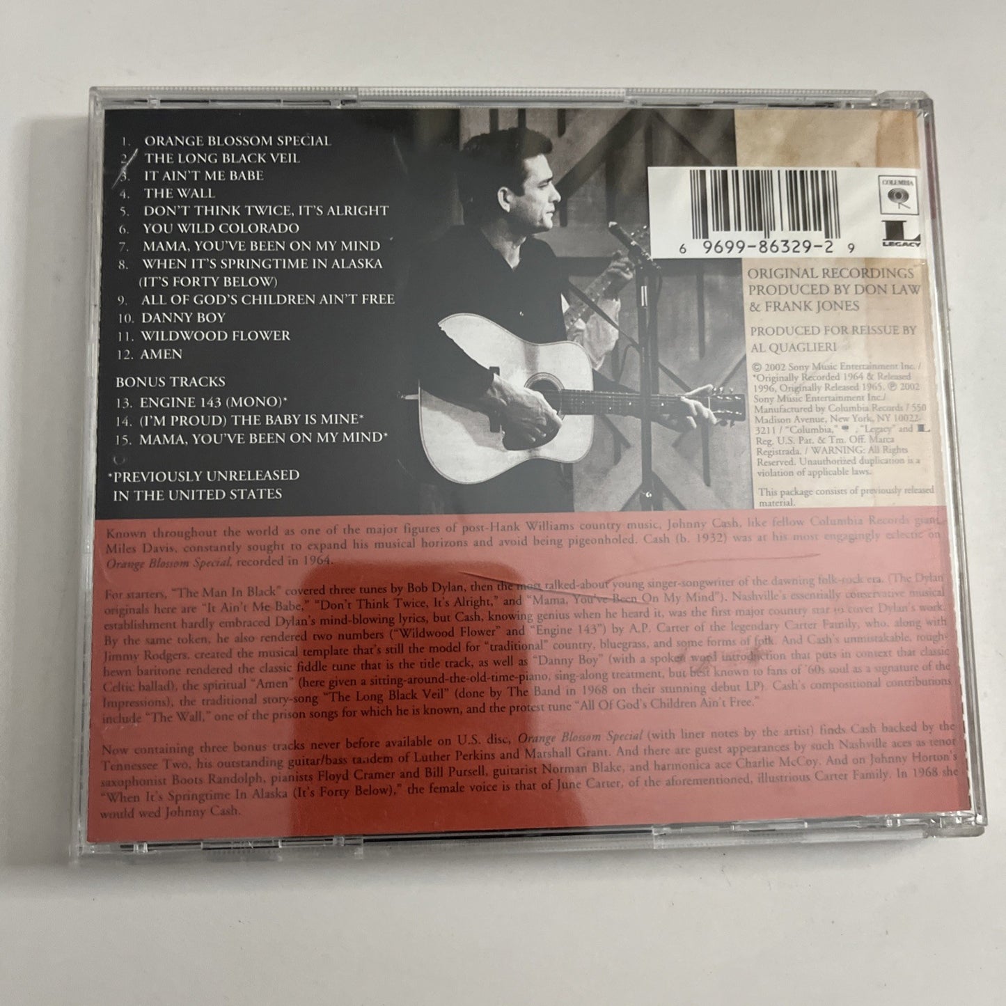 Johnny Cash – Orange Blossom Special (CD, 2002) US CK 86329