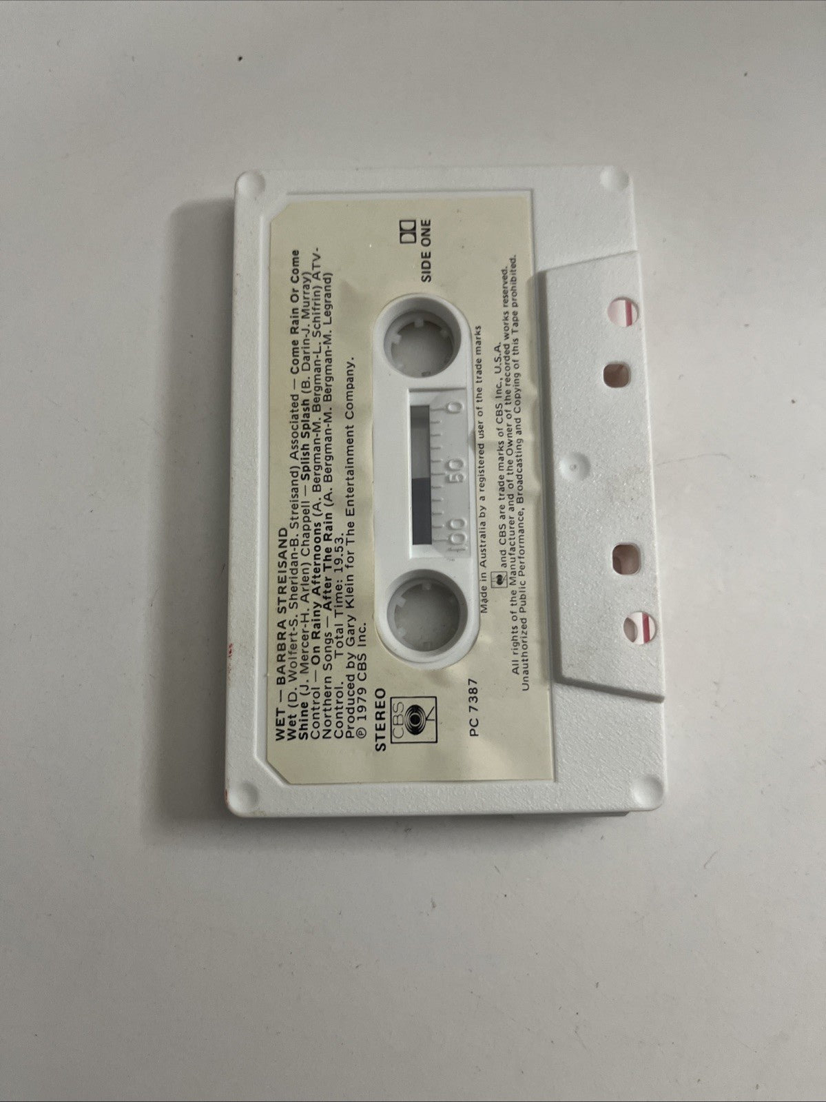 Barbra Streisand – Wet (Cassette, 1979) Australia PC 7387