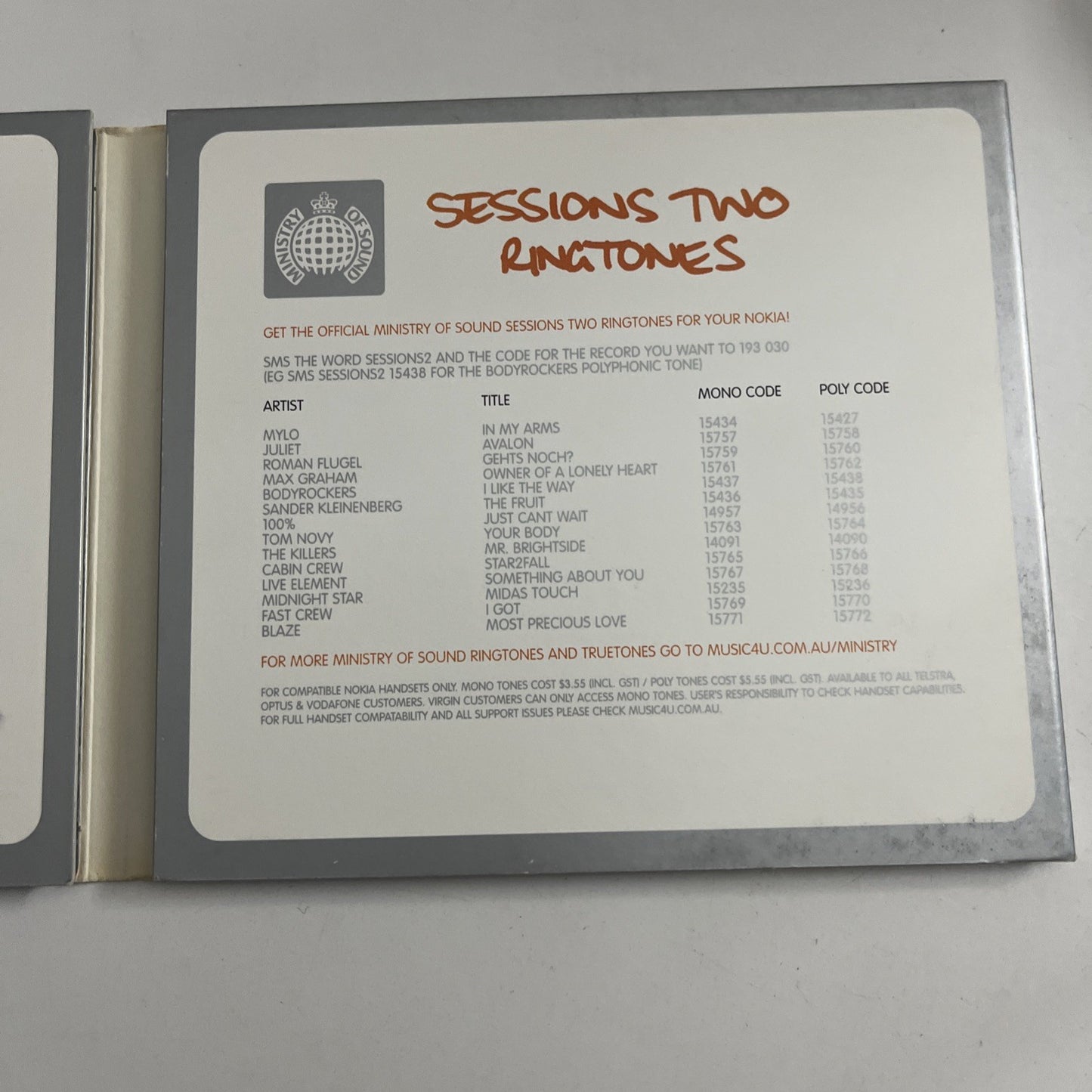 John Course, Mark Dynamix – Sessions Two (CD, 2005) Australia Digipak MOSA046