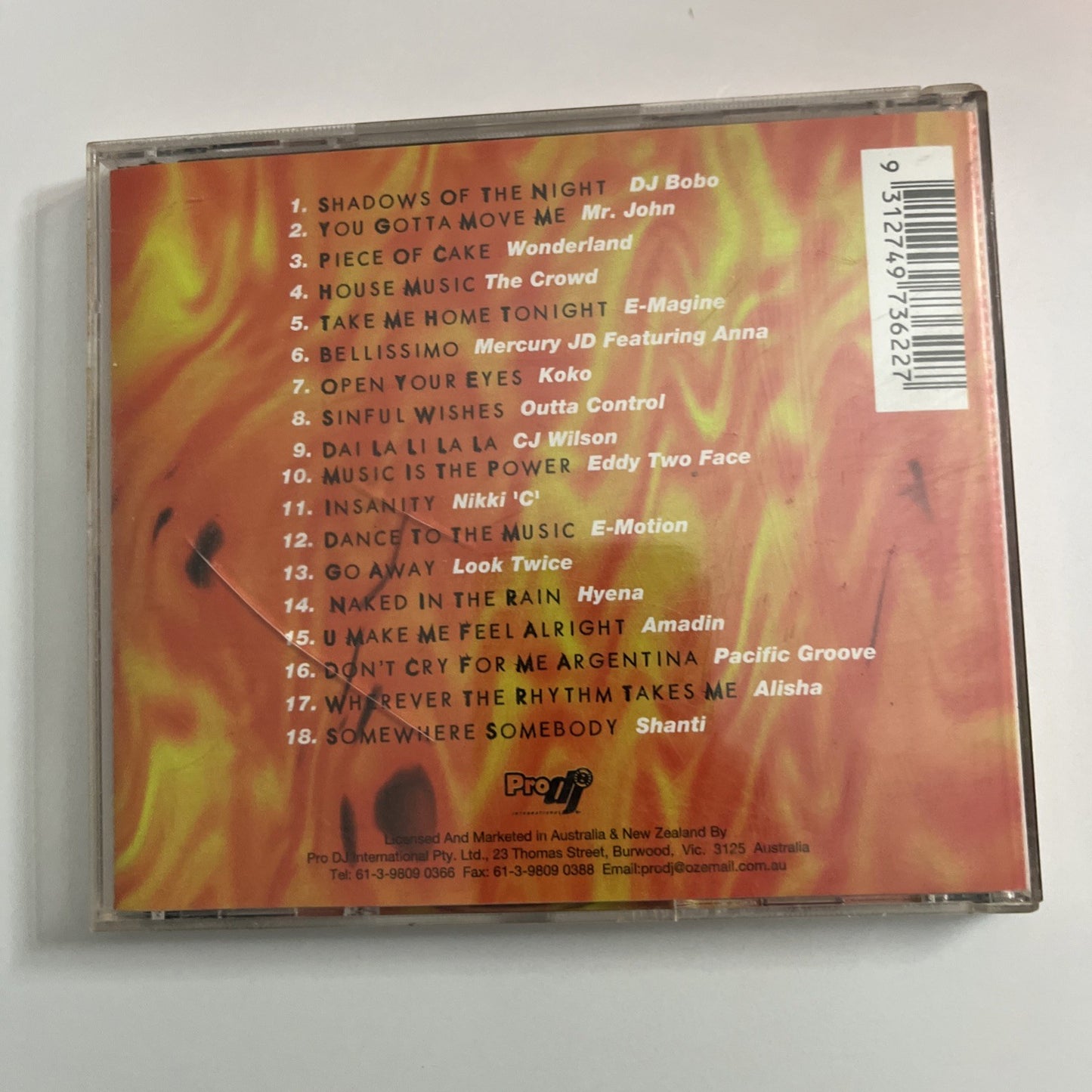 Various – Hot Dance Volume 1 (CD, 1997) Australia & New Zealand PDJ7362D
