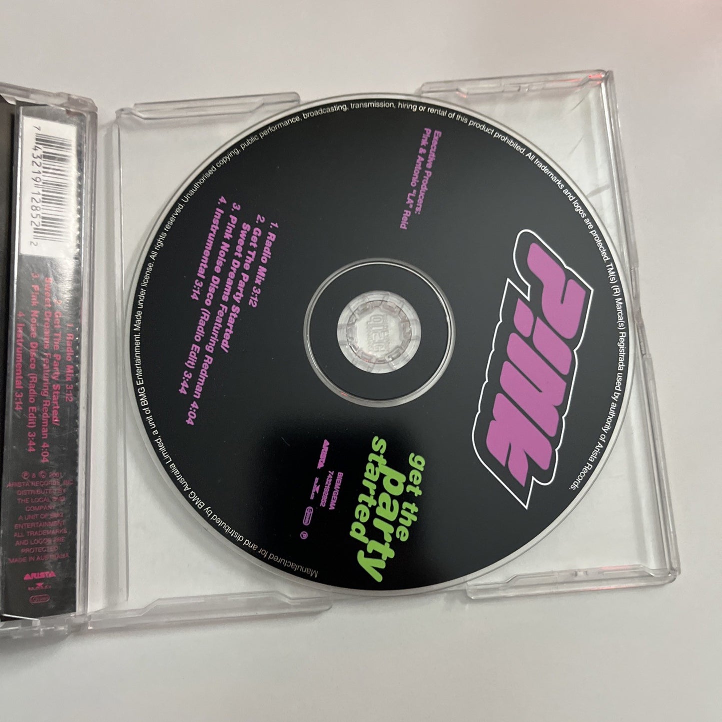 P!nk – Get The Party Started (CD, 2001) Single 74321912852