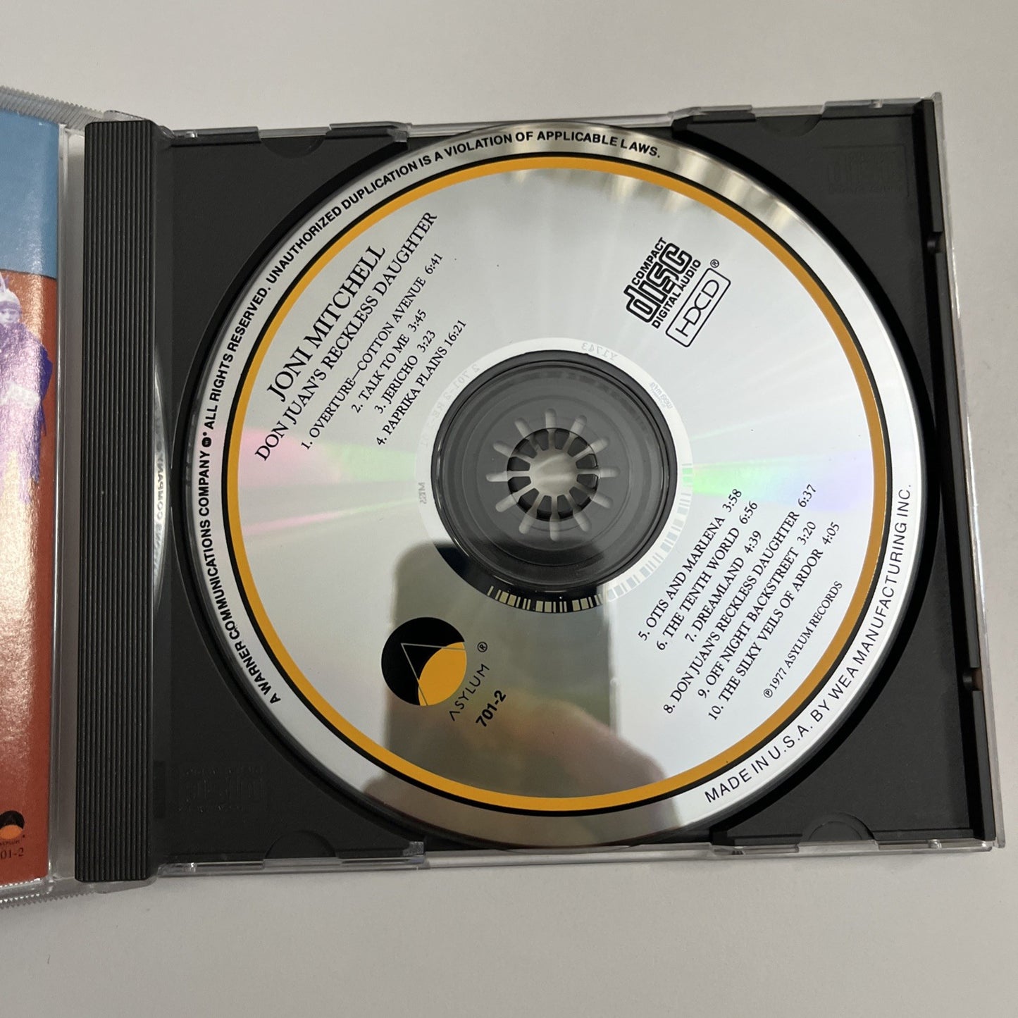 Joni Mitchell – Don Juan's Reckless Daughter (CD, 2002) US 701-2