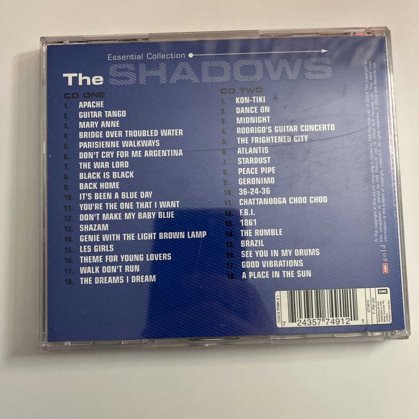 The Shadows – Essential Collection (CD, 2004) Europe 2-Disc 7243 5 774891 2 1