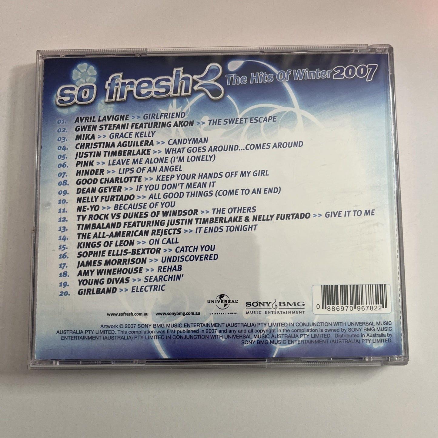So Fresh: The Hits Of Winter 2007 (CD, 2007) Australia 88697096792