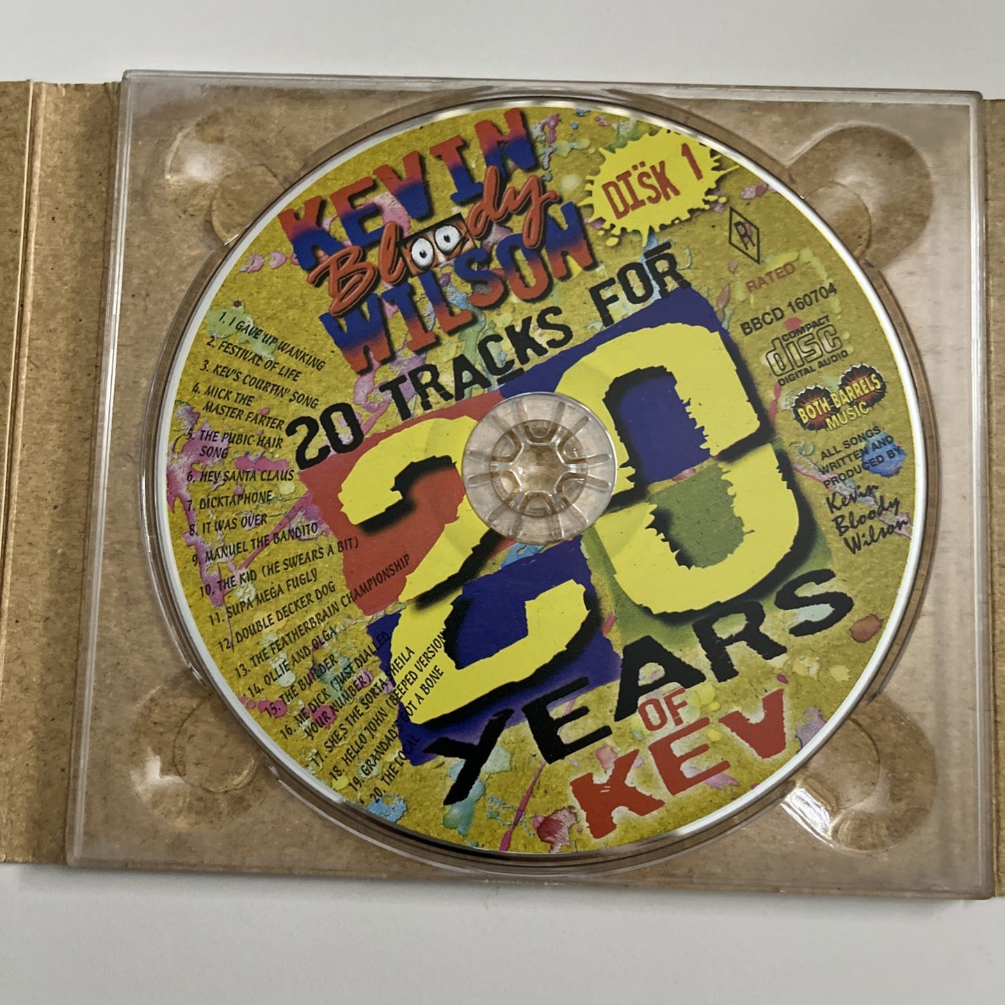 Kevin Bloody Wilson – 20 Years Of Kev (CD, 2004) Australia Digipak BBCD 160704
