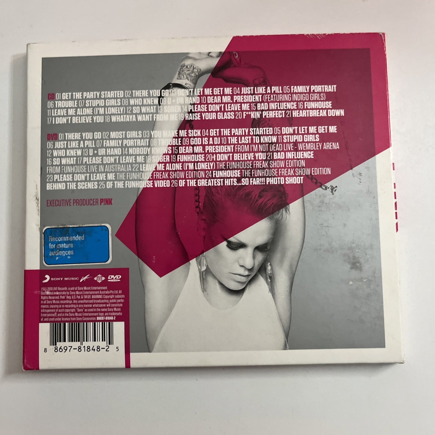 P!NK – Greatest Hits... So Far!!! (CD + DVD, 2010) Australia Digipak
