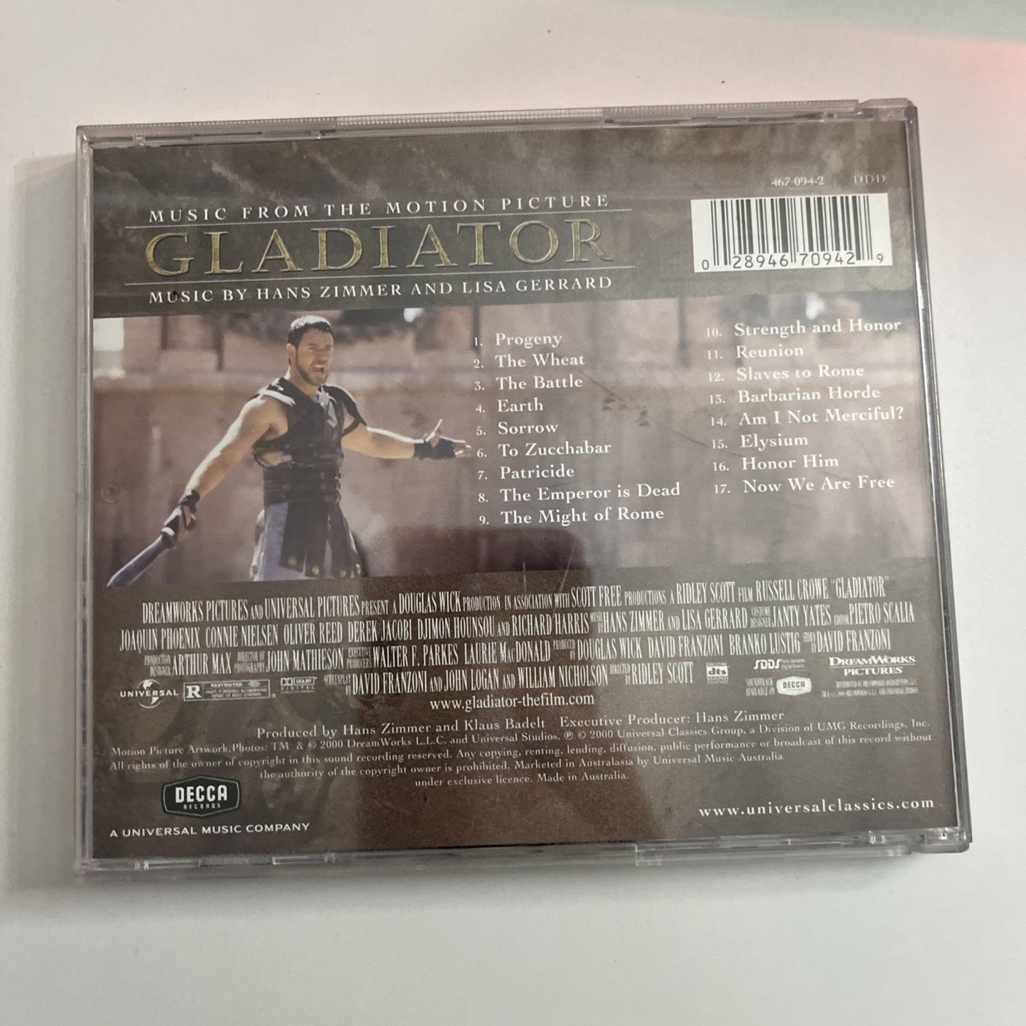 Hans Zimmer, Lisa Gerrard – Gladiator (Music From The Motion Picture) (CD, 2000)