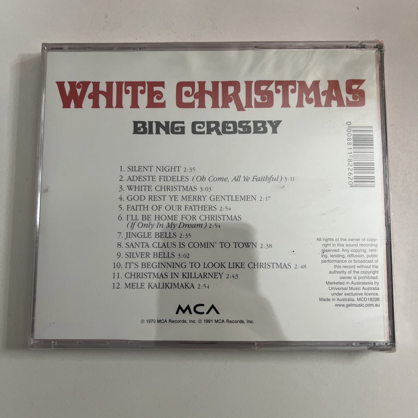 Bing Crosby – White Christmas (CD, 1970) Europe MCD30195 NEW