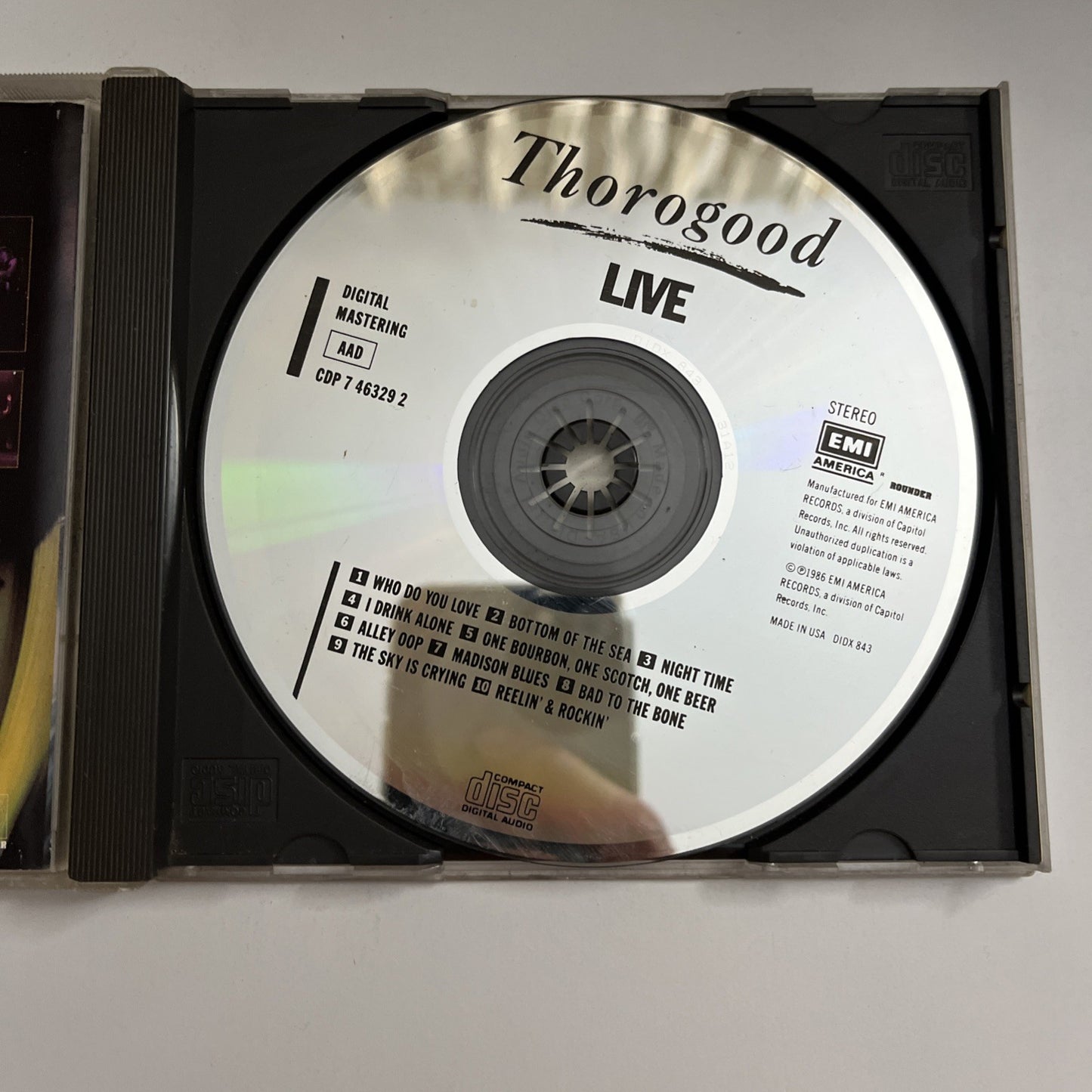 George Thorogood & The Destroyers – Live (CD, 1986) US CDP 7 46329 2