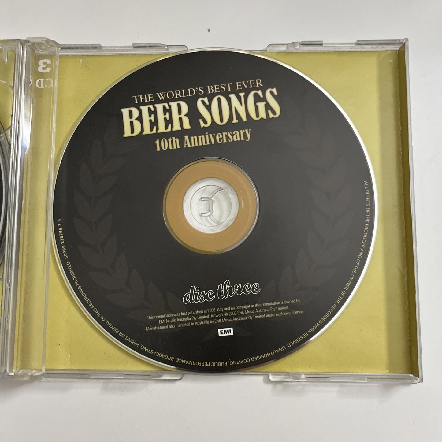 The World's Best Ever Beer Songs 10th Anniversary (CD, 2008) 3-Disc