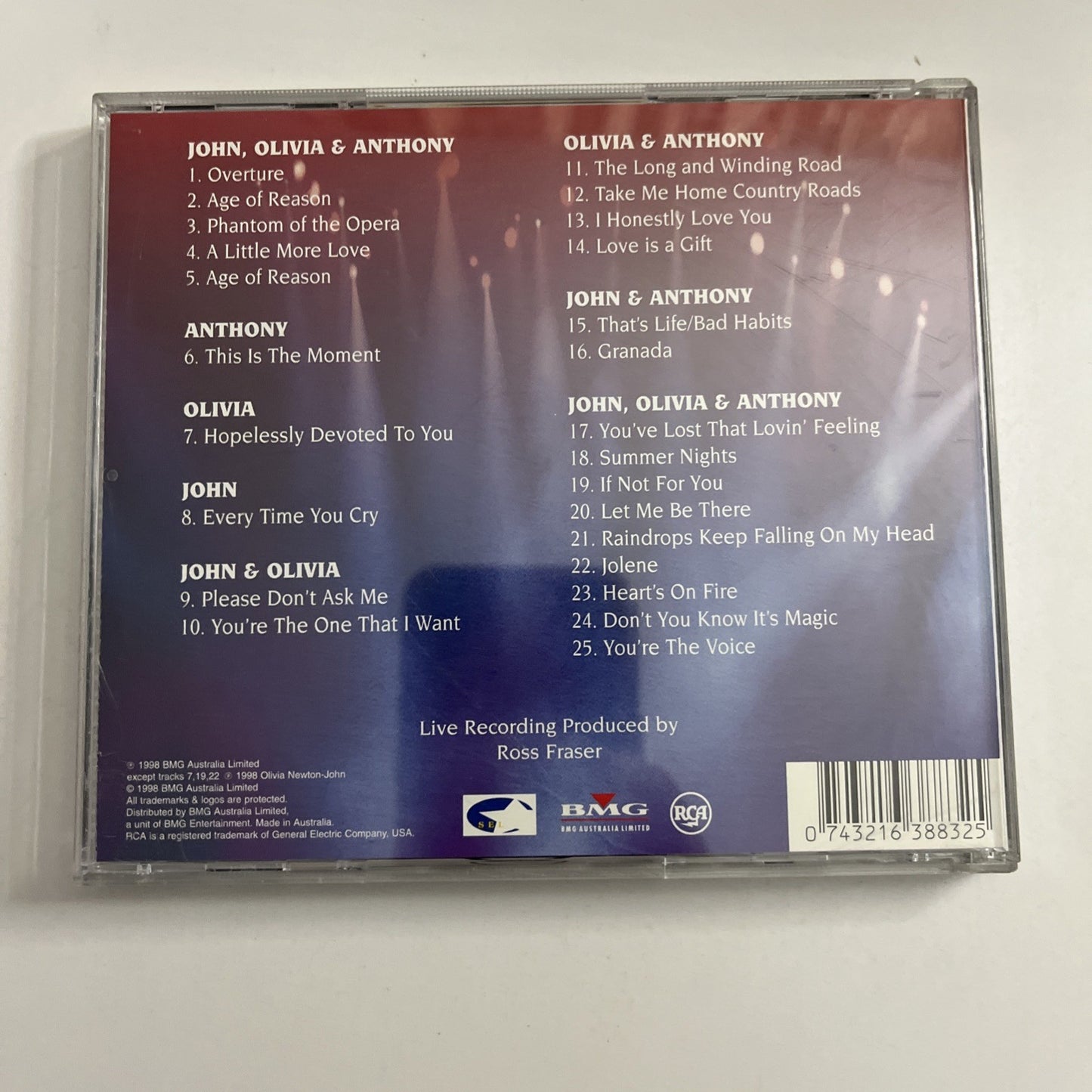 John Farnham, Olivia Newton-John, Warlow Highlights From The Main Event CD