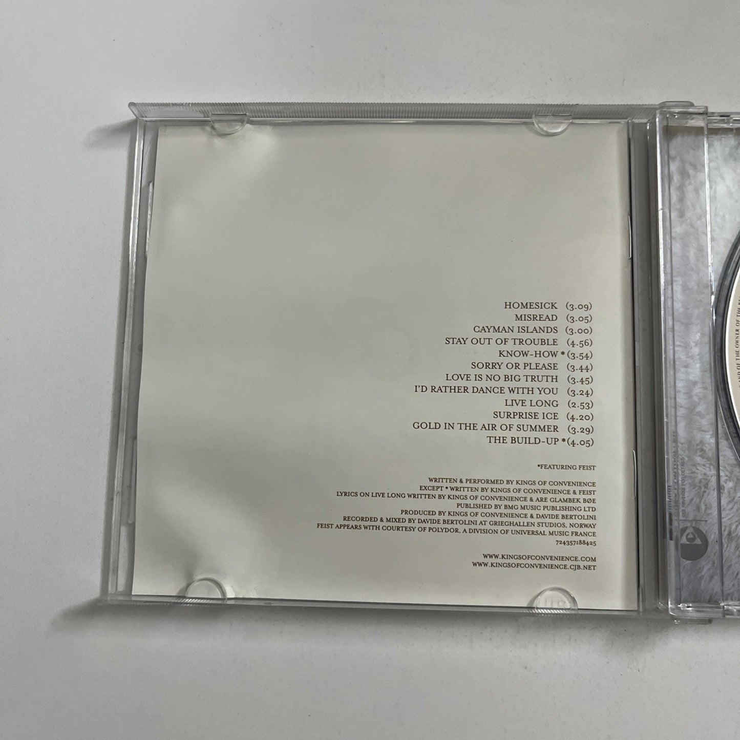 Kings Of Convenience – Riot On An Empty Street (CD, 2004) Europe 0724357188425