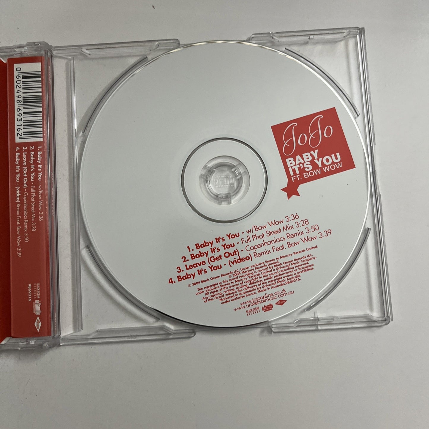 JoJo, Bow Wow – Baby It's You (CD, 2004) Australia Single 9869316