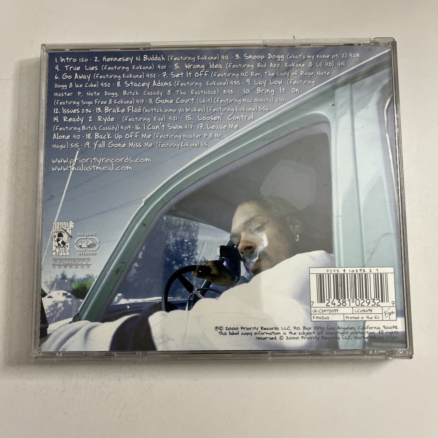 Snoop Dogg – Tha Last Meal (CD, 2000) Europe 7243 8 10293 2 9