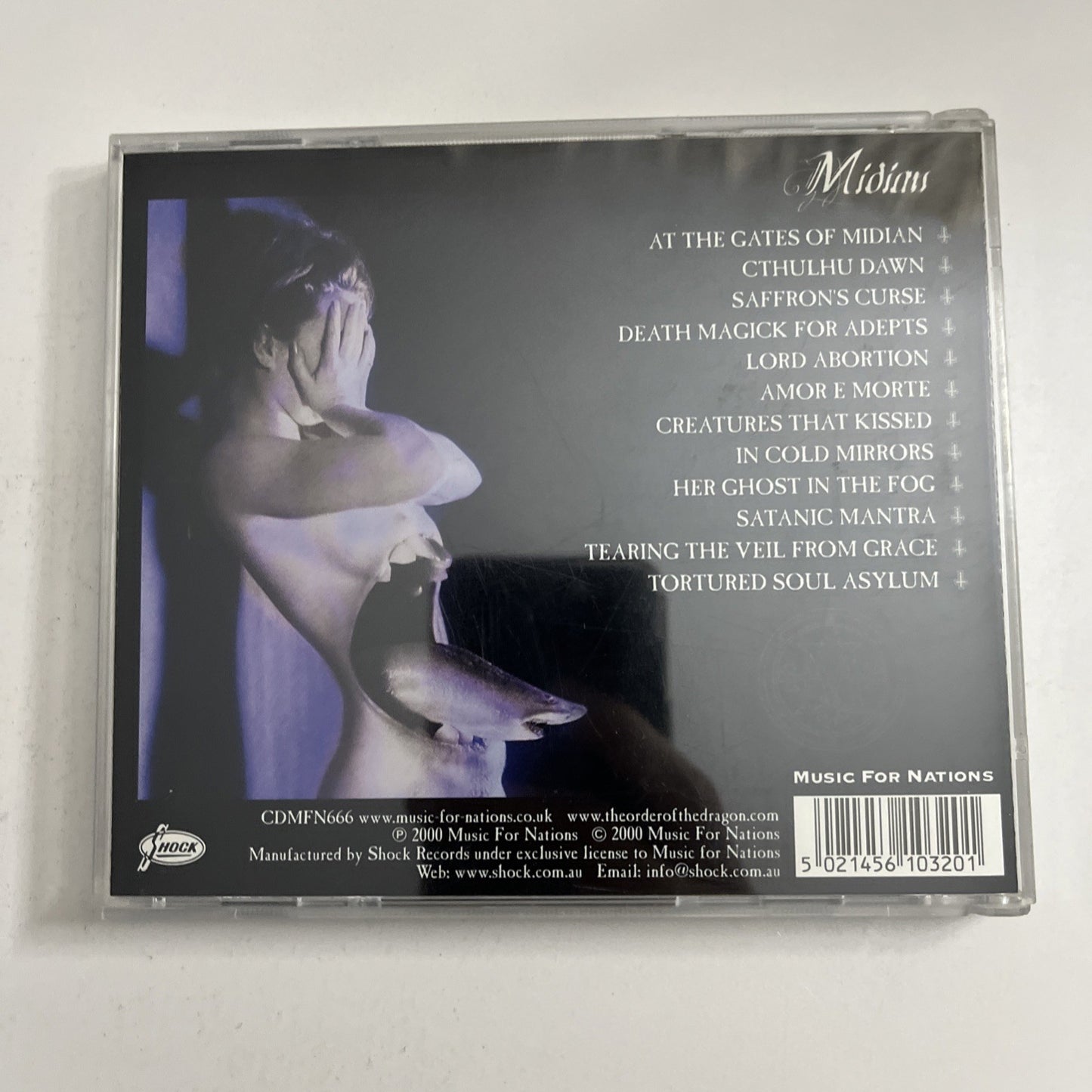 Cradle Of Filth – Midian Australian Tour Edition (CD, 2000) CDMFN666