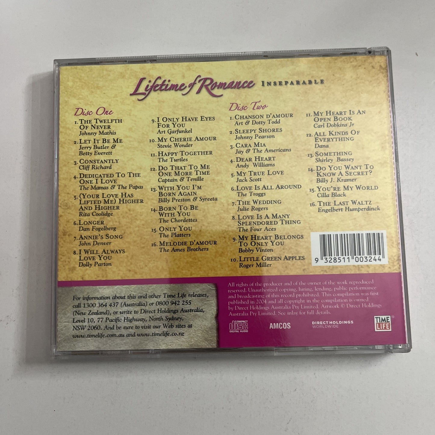 Lifetime Of Romance - Inseparable (CD, 2004) Australia 2-Disc TL LRS/05