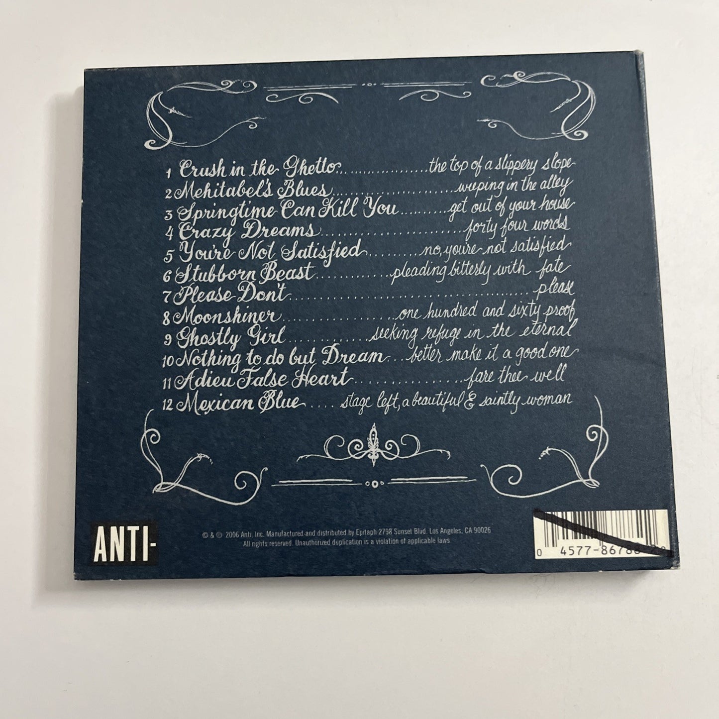 Jolie Holland – Springtime Can Kill You (CD, 2006) US Digipak 86788-2