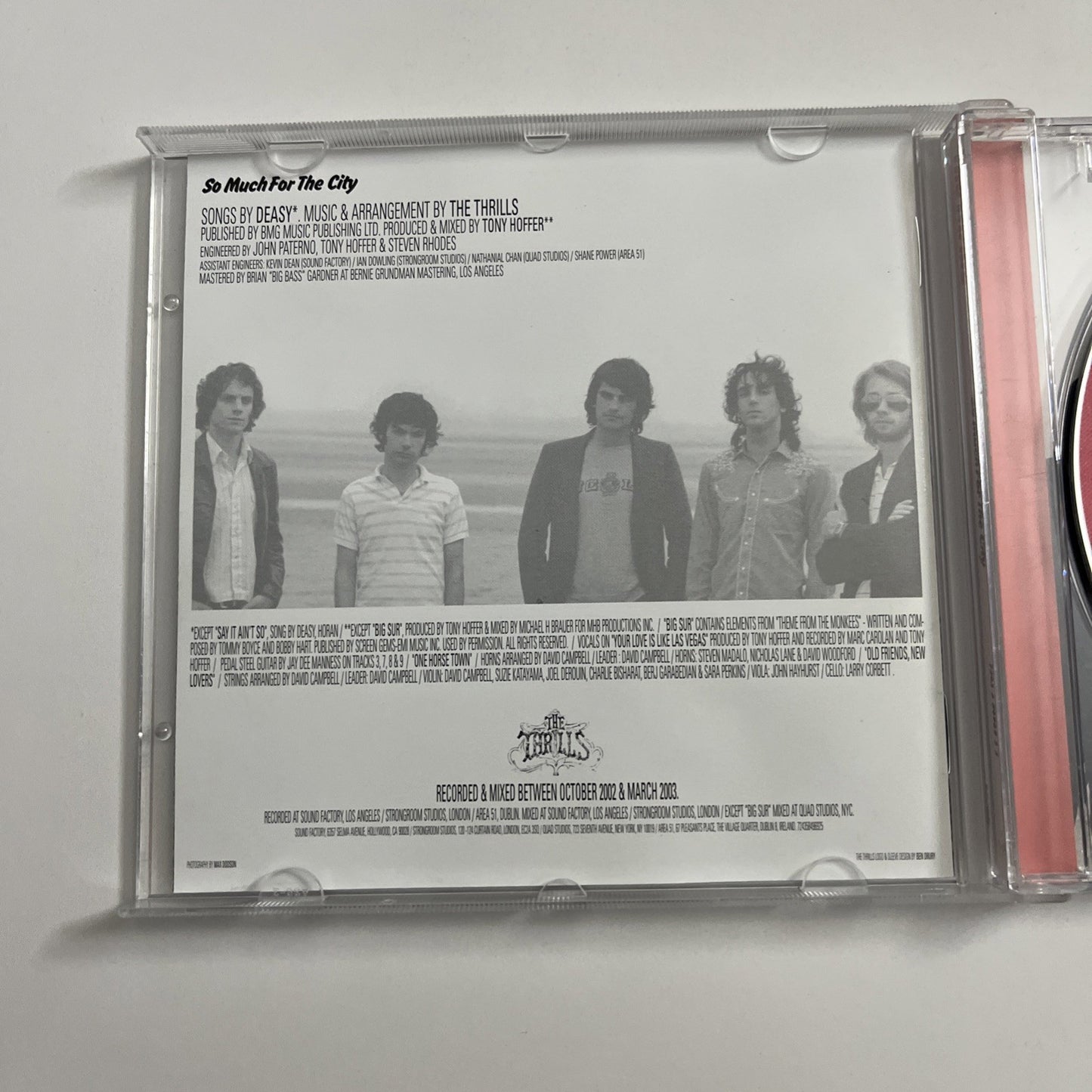 The Thrills – So Much For The City (CD, 2003) Australasia 7243 5 84969 2 5