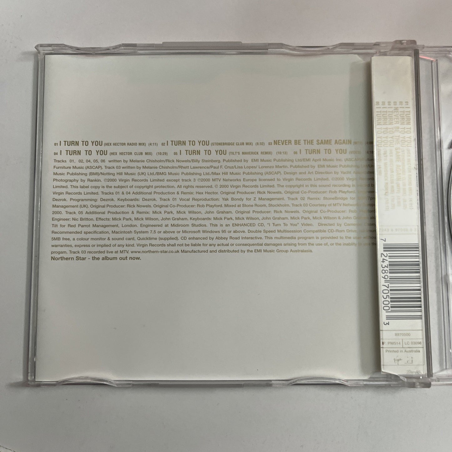 Melanie C – I Turn To You (CD, 2000) Australasia Single Enhanced