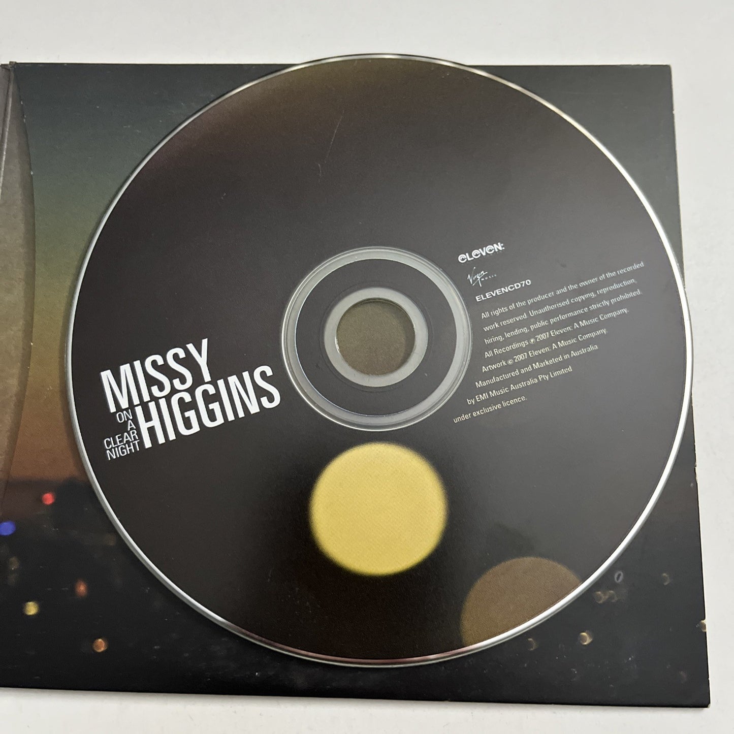 Missy Higgins – On A Clear Night (CD + DVD, 2007) Australia Digipak ELEVENCD70SP