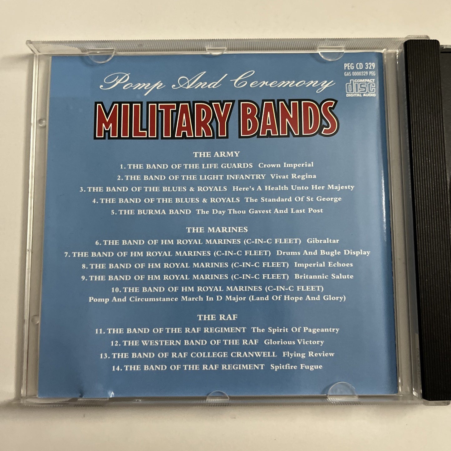 Various – Military Bands - Pomp And Ceremony (CD, 2001) UK PEG CD 329