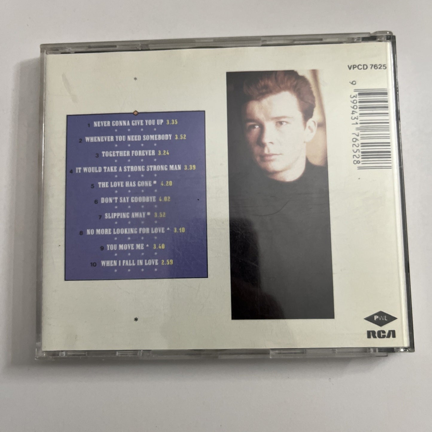 Rick Astley – Whenever You Need Somebody (CD, 1987) Australasia VPCD 7625