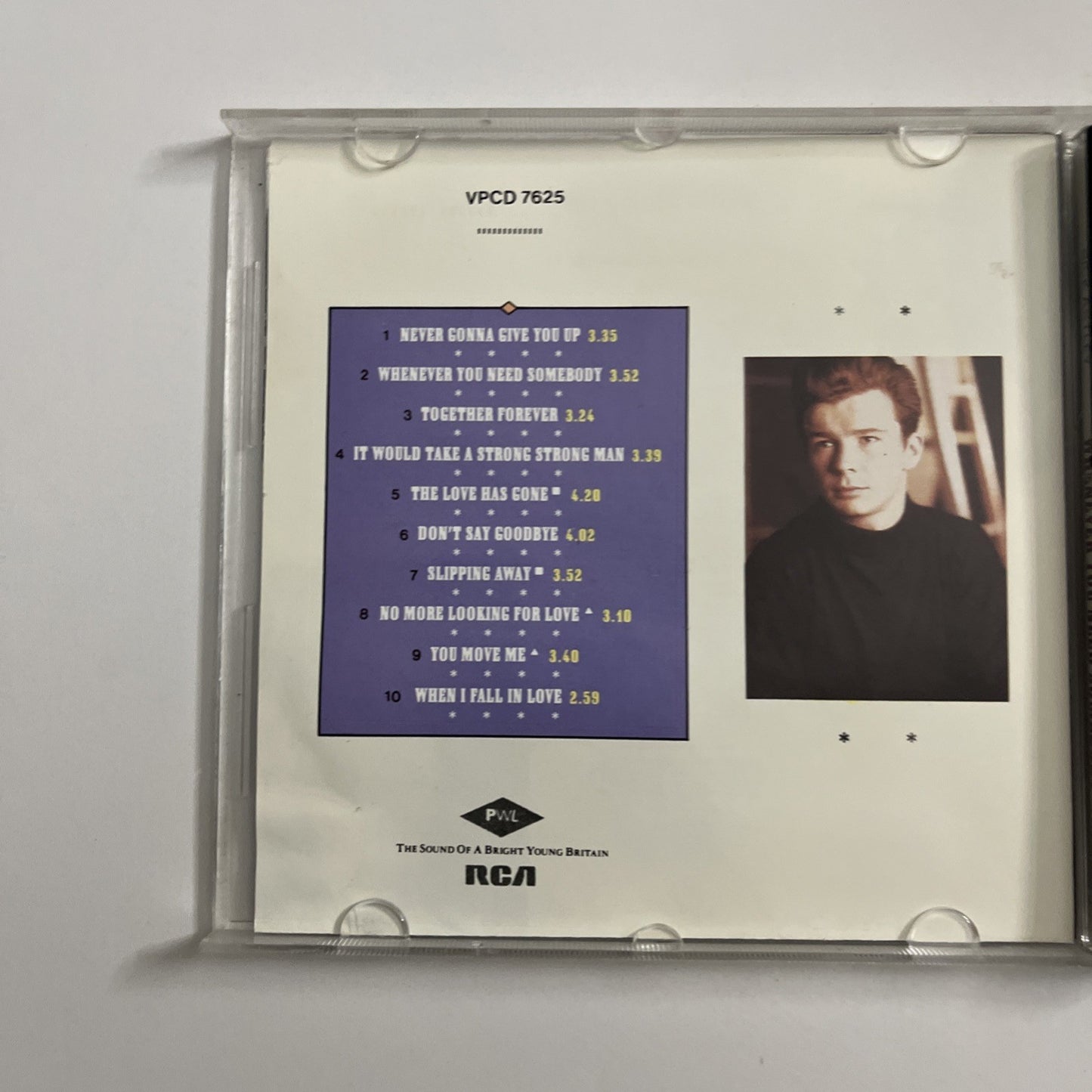 Rick Astley – Whenever You Need Somebody (CD, 1987) Australasia VPCD 7625