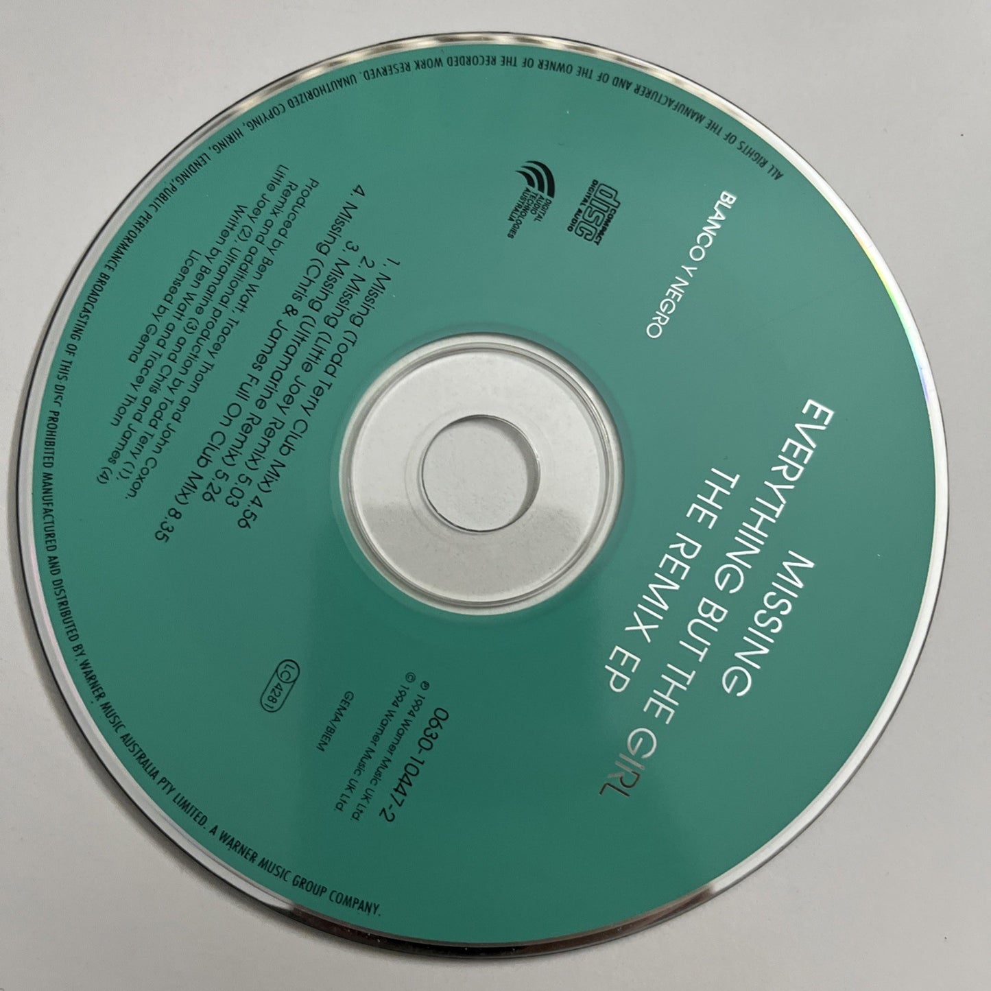 Everything But The Girl – Missing (The Remix EP) (CD, 1995) Australasia -2