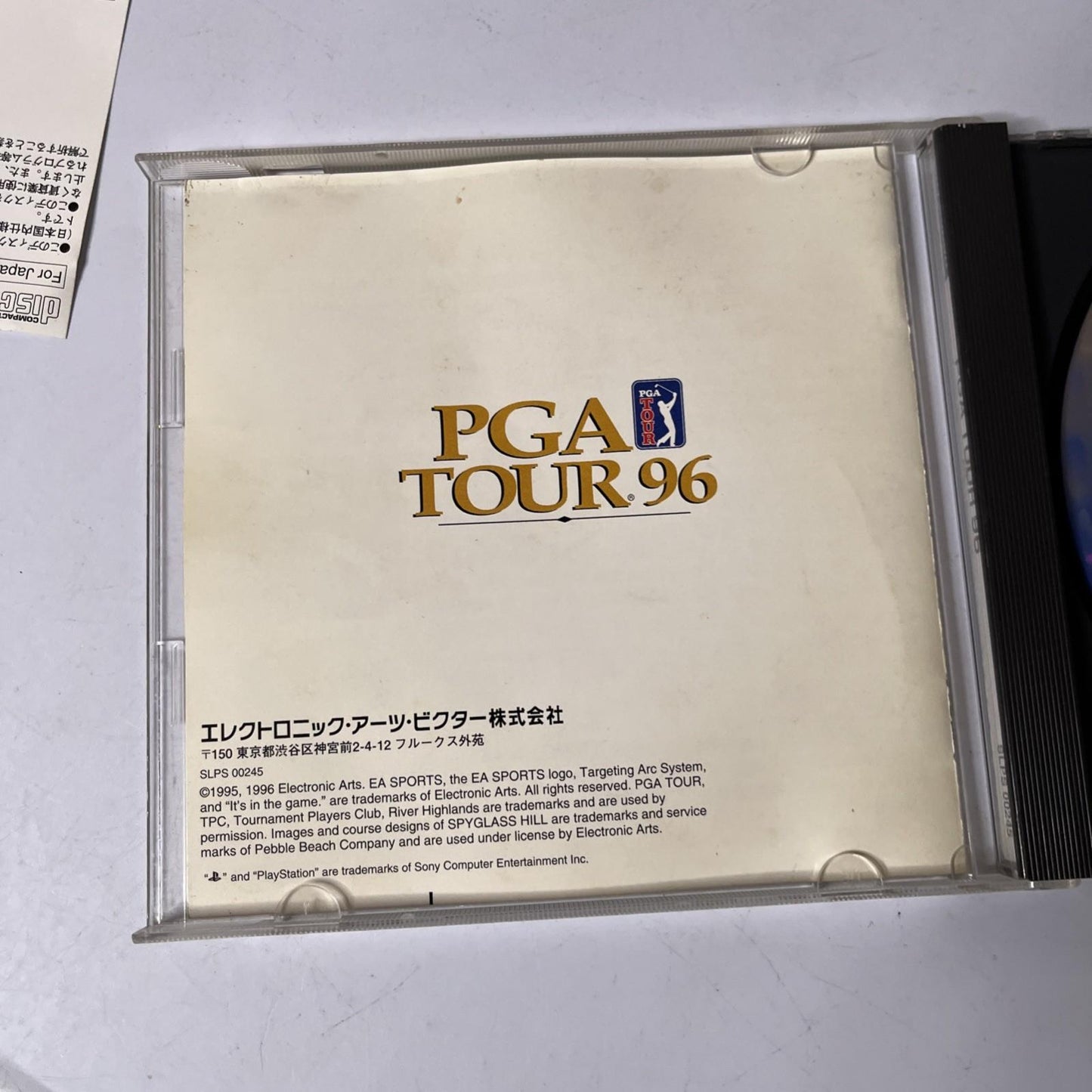 PGA Tour 96 Golf PS1 Sony PlayStation NTSC-J JAPAN Game Complete