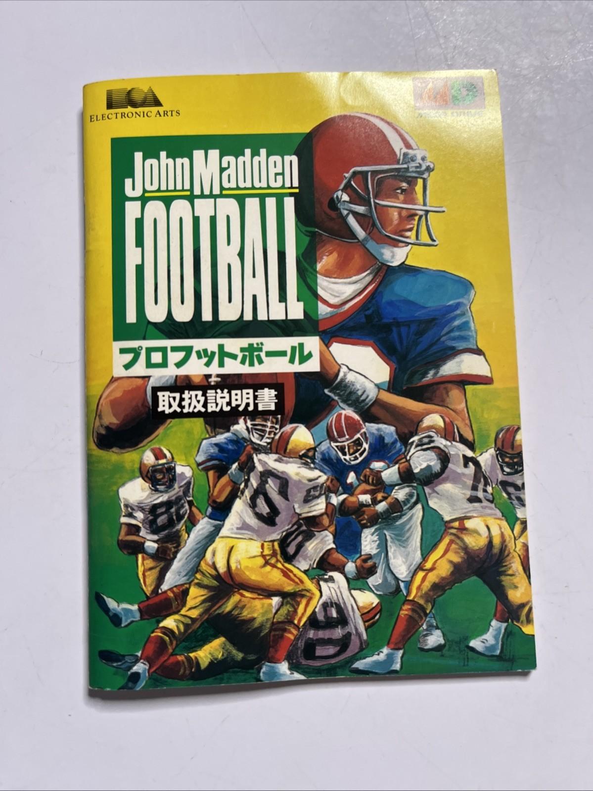 John Madden Football 1992 SEGA Mega Drive MD NTSC-J JAPAN Game Complete