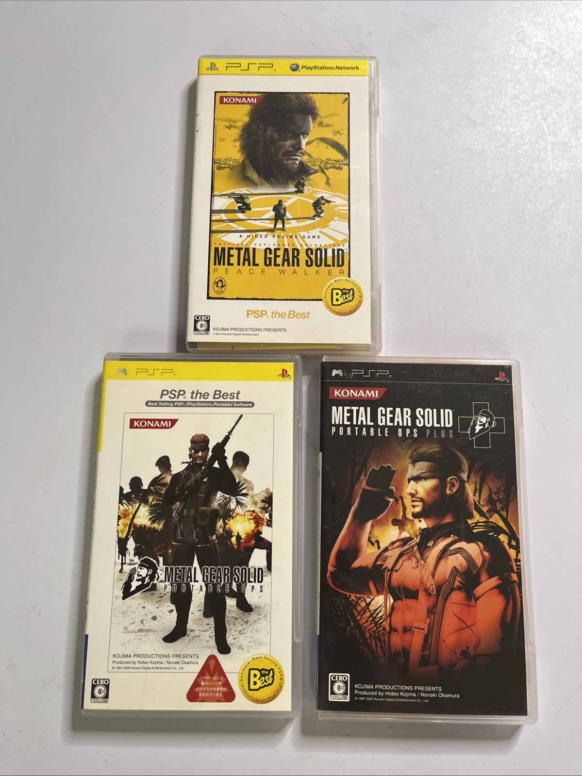 Metal Gear Solid Peacewalker, Ops, Ops Plus Collection PSP JAPAN Game Complete
