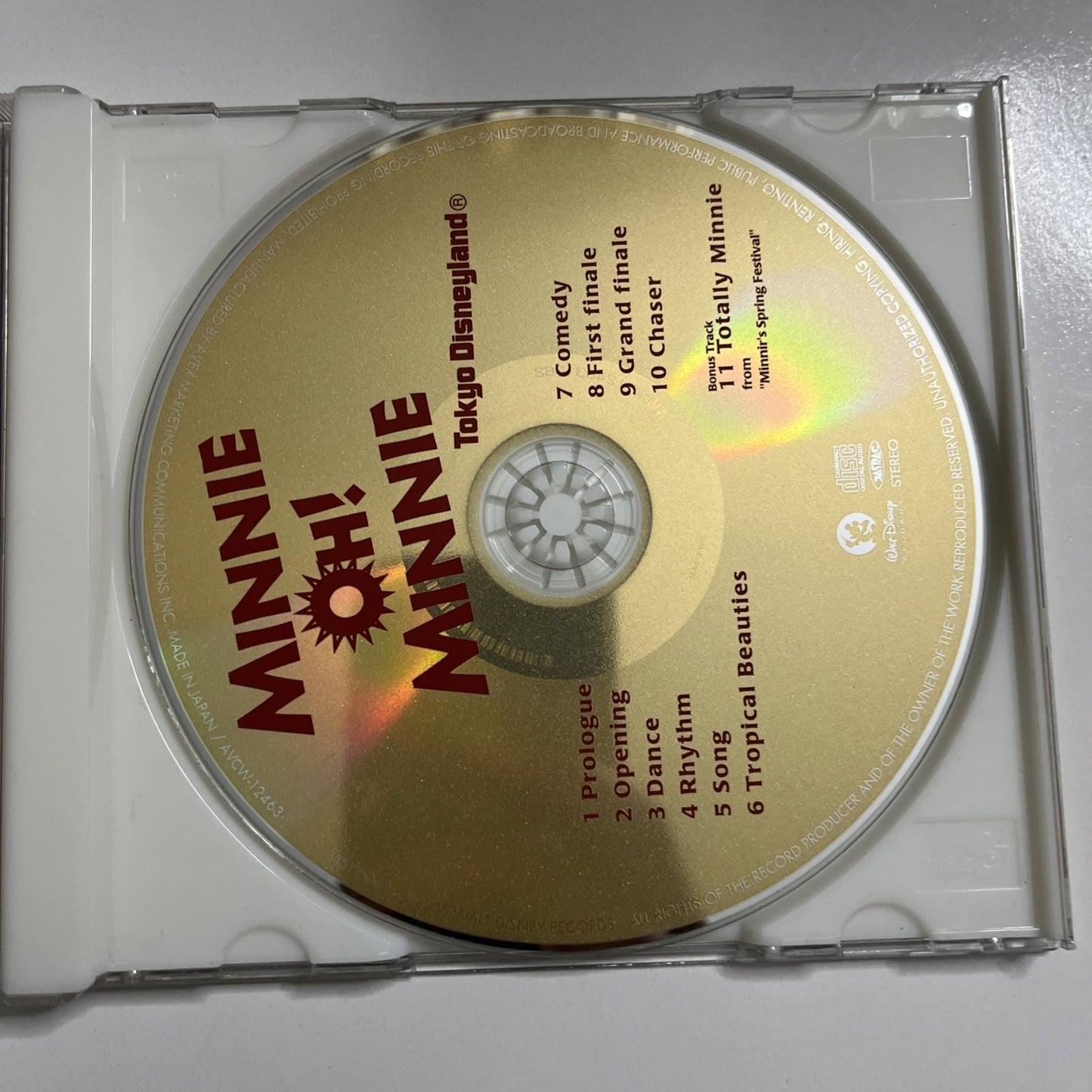 Tokyo Disneyland – Minnie Oh! Minnie (CD, 2005) Japan Obi AVCW-12463