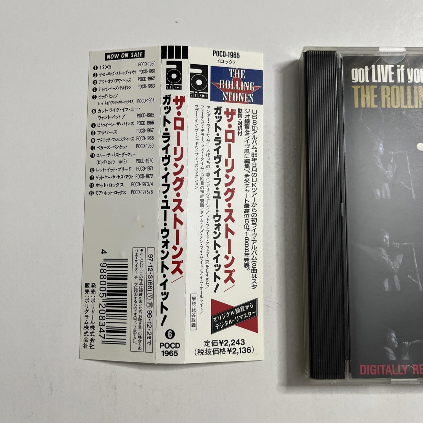 The Rolling Stones – Got Live If You Want It! (CD, 1997) Japan Obi POCD-1965