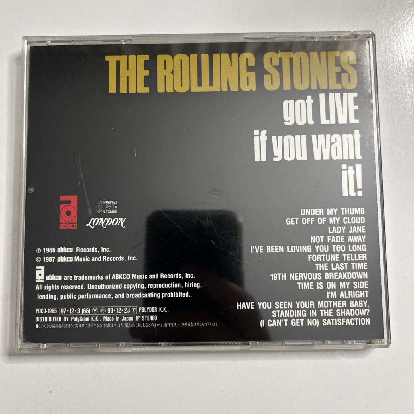 The Rolling Stones – Got Live If You Want It! (CD, 1997) Japan Obi POCD-1965