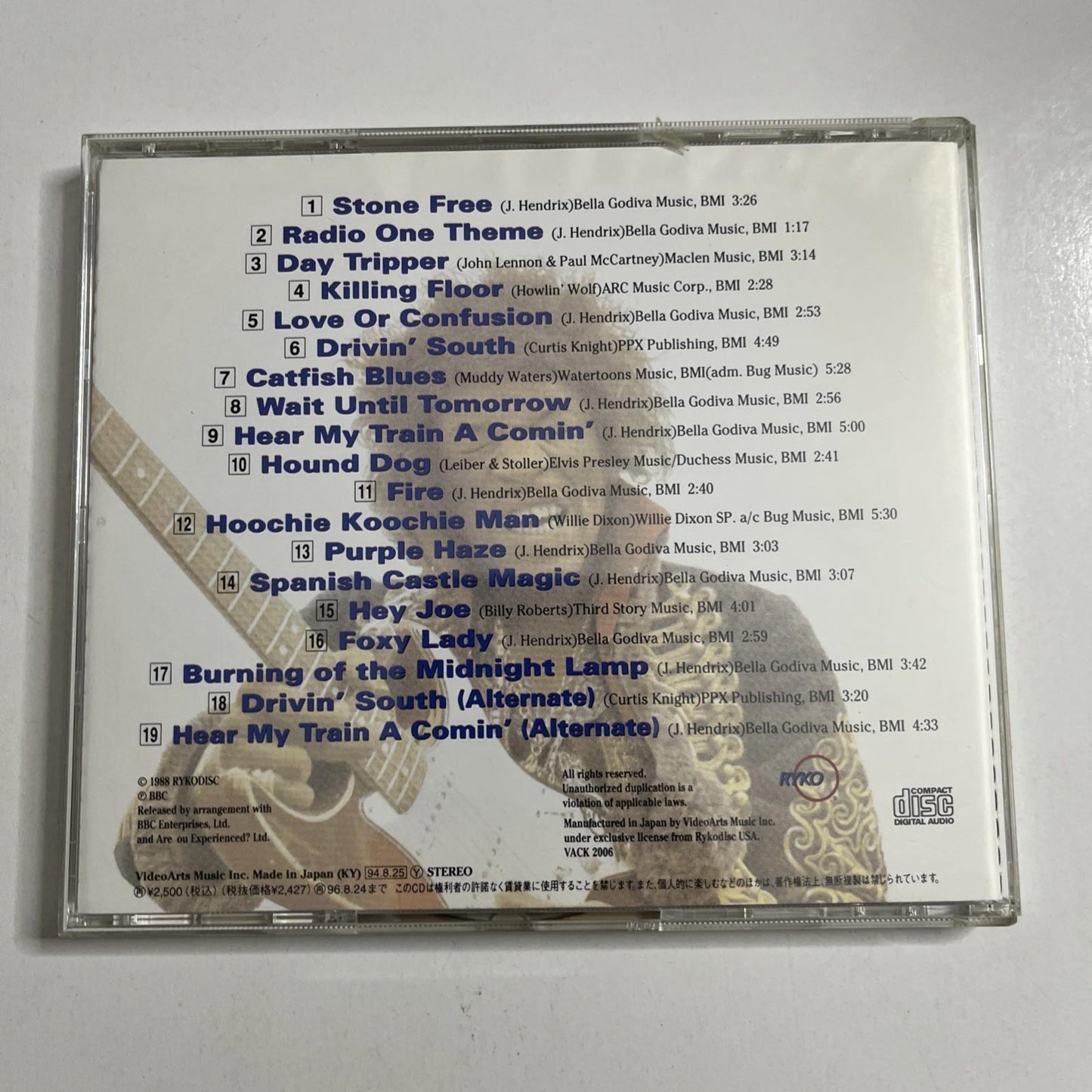 The Jimi Hendrix Experience – Radio One (CD, 1994) Japan Obi VACK 2006