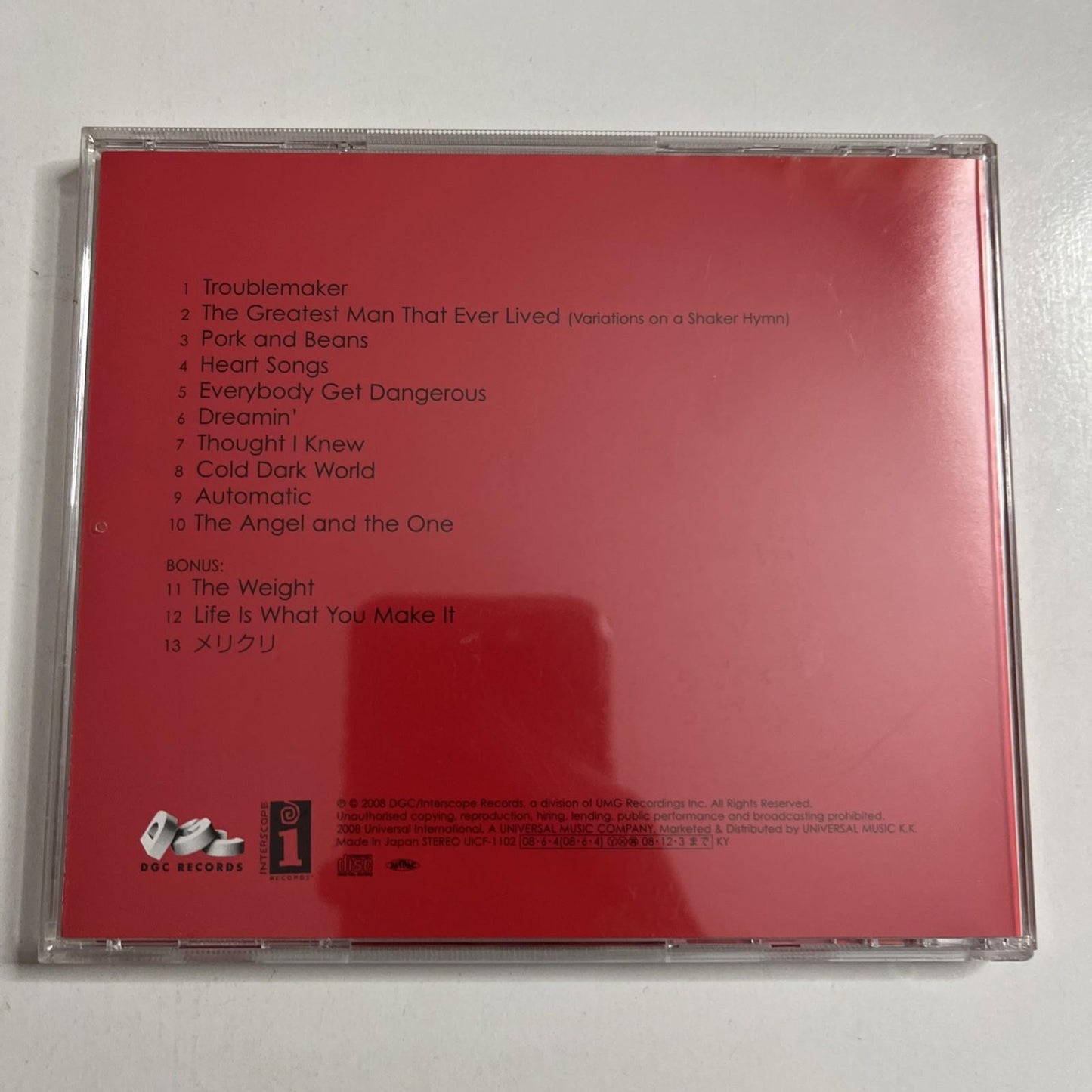Weezer – Weezer Red Album (CD, 2008) Japan Obi First Edition UICF-1102